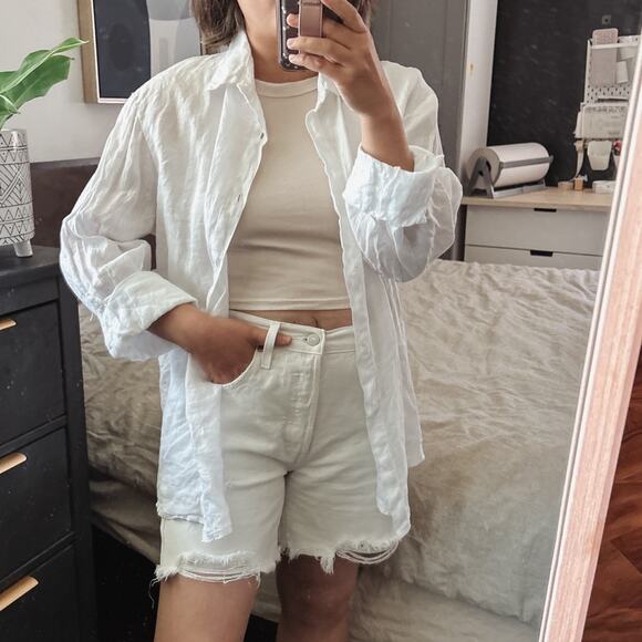 No Brand 100% italian Linen Buttoned Front Shirt. Size L - Picture 1 of 10